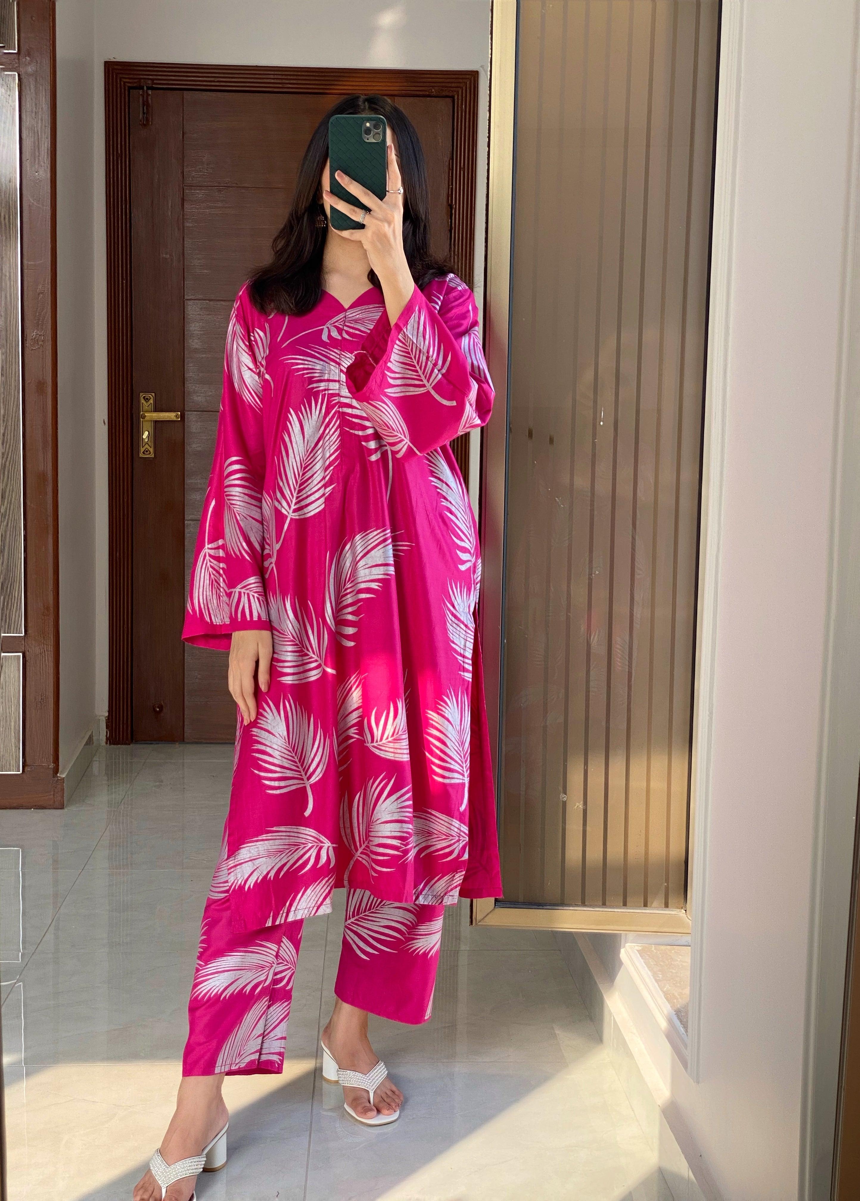 2 PIECE - FEATHER PRINT SUIT - Alifneesaz