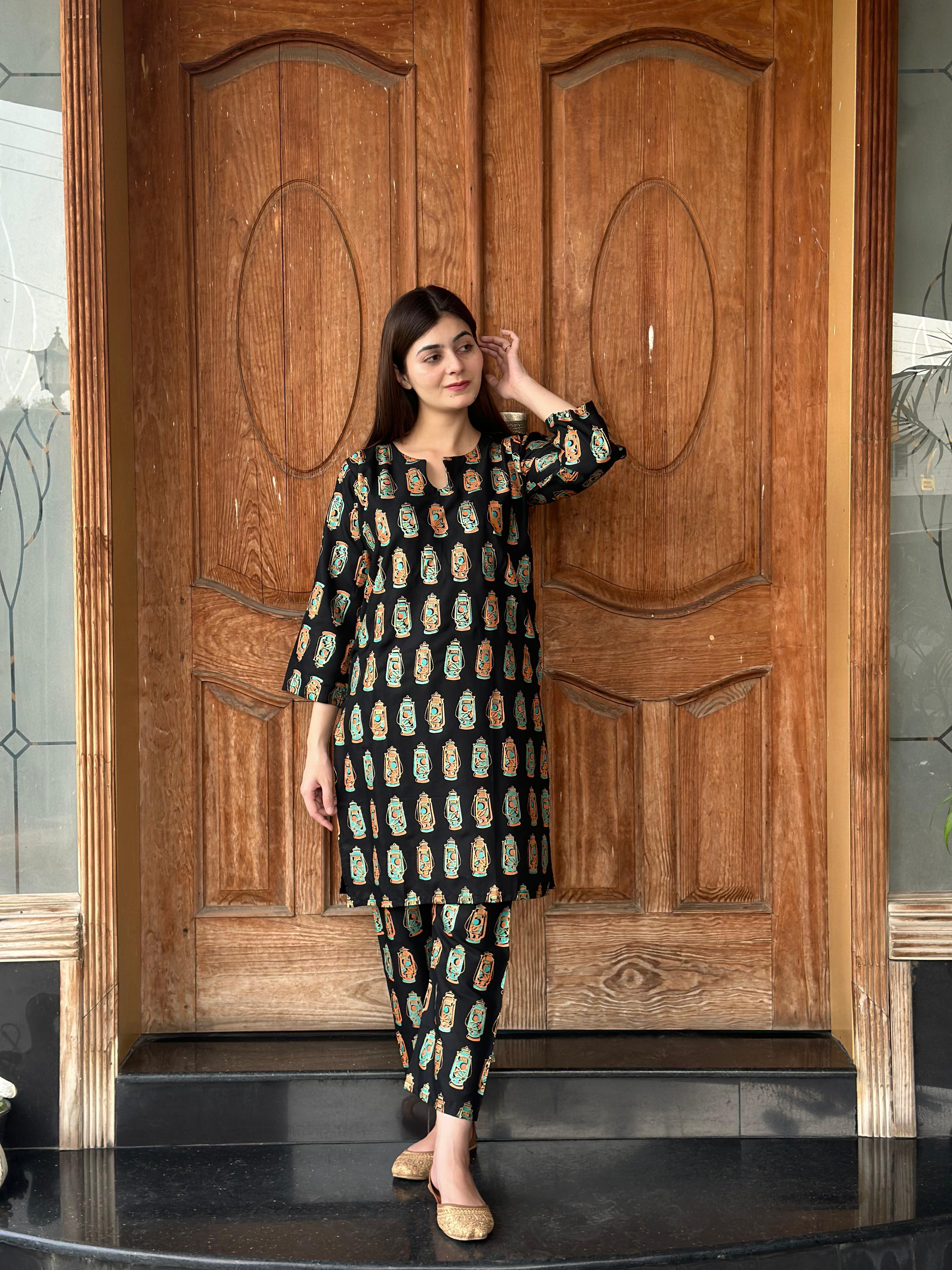 2 PIECE - LALTAIN PRINT SUIT - Alifneesaz