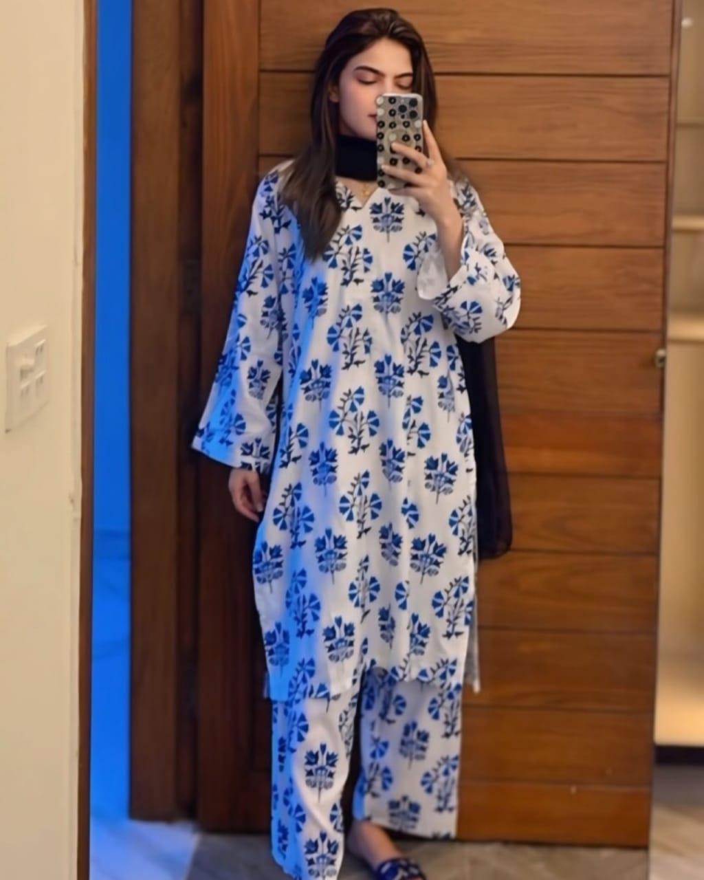 2 PIECE - MONALI PRINT SUIT - Alifneesaz