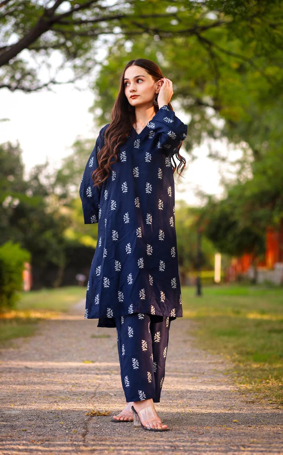 2 PIECE - SALEHA PRINT SUIT - Alifneesaz