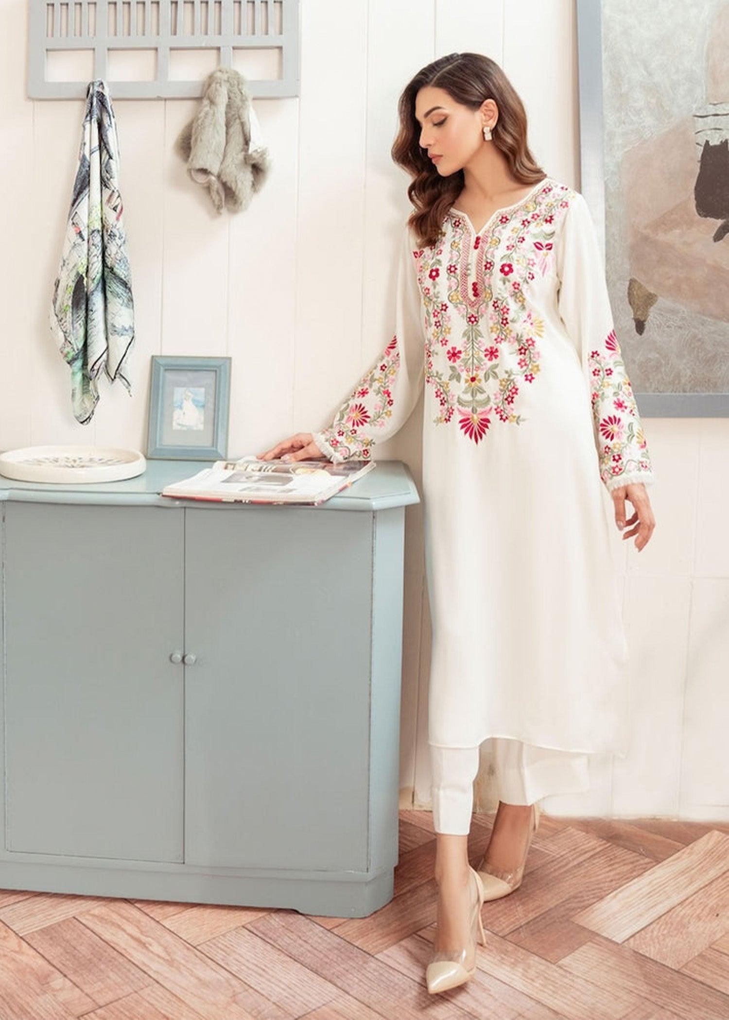 2 PIECE - WARISHA EMBROIDERED SUIT - Alifneesaz