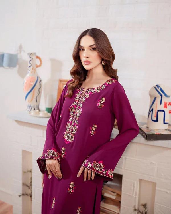 2 PIECE - GULABI EMBROIDERED SUIT - Alifneesaz