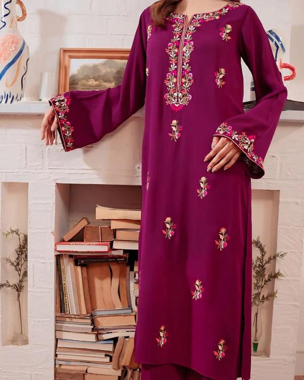 2 PIECE - GULABI EMBROIDERED SUIT - Alifneesaz