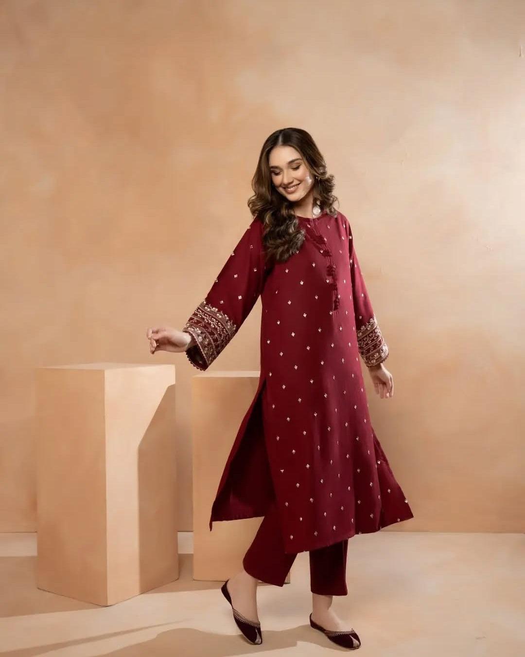 2 PIECE - HASEENA EMBROIDERED SUIT - Alifneesaz