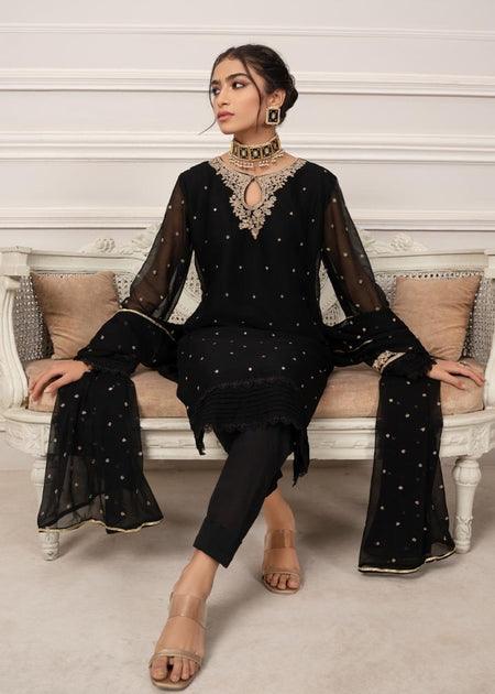 3 PIECE - HANIA EMBROIDERED SUIT - Alifneesaz